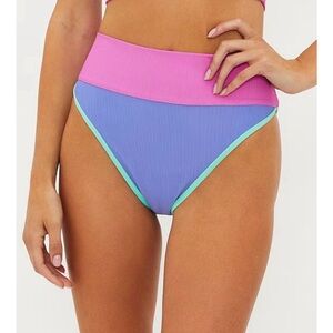 Beach Riot
Emmy Ribbed Colorblock High Waisted Swim Bottom XS